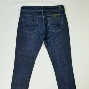 7 For All Mankind 28X31 Women's Black Denim Jeans Pocket Logo Made in Italy